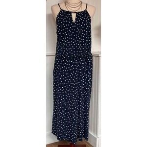 Jumpsuit  Wide Leg Navy Blue Womens Size US 4 length 45” London Times